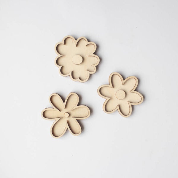Houten speeltray  |  Miniset  |  Bloemen