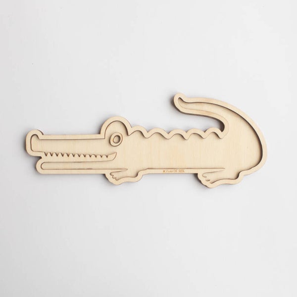 Houten speeltray  |  Krokodil