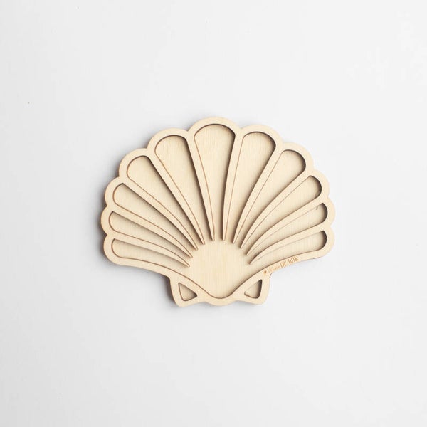 Houten speeltray  |  Schelp