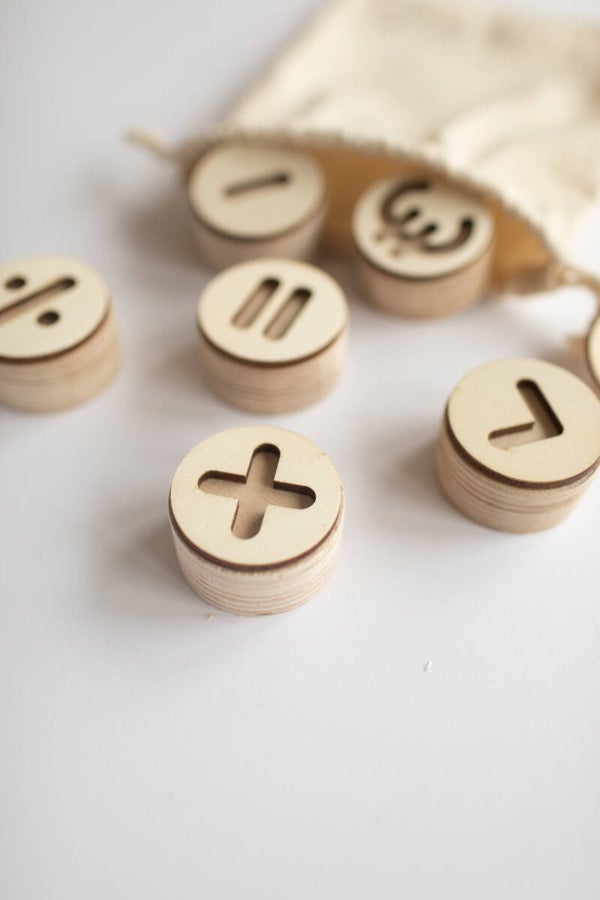 Houten stempels  |  Rekenen  |  6 stuks