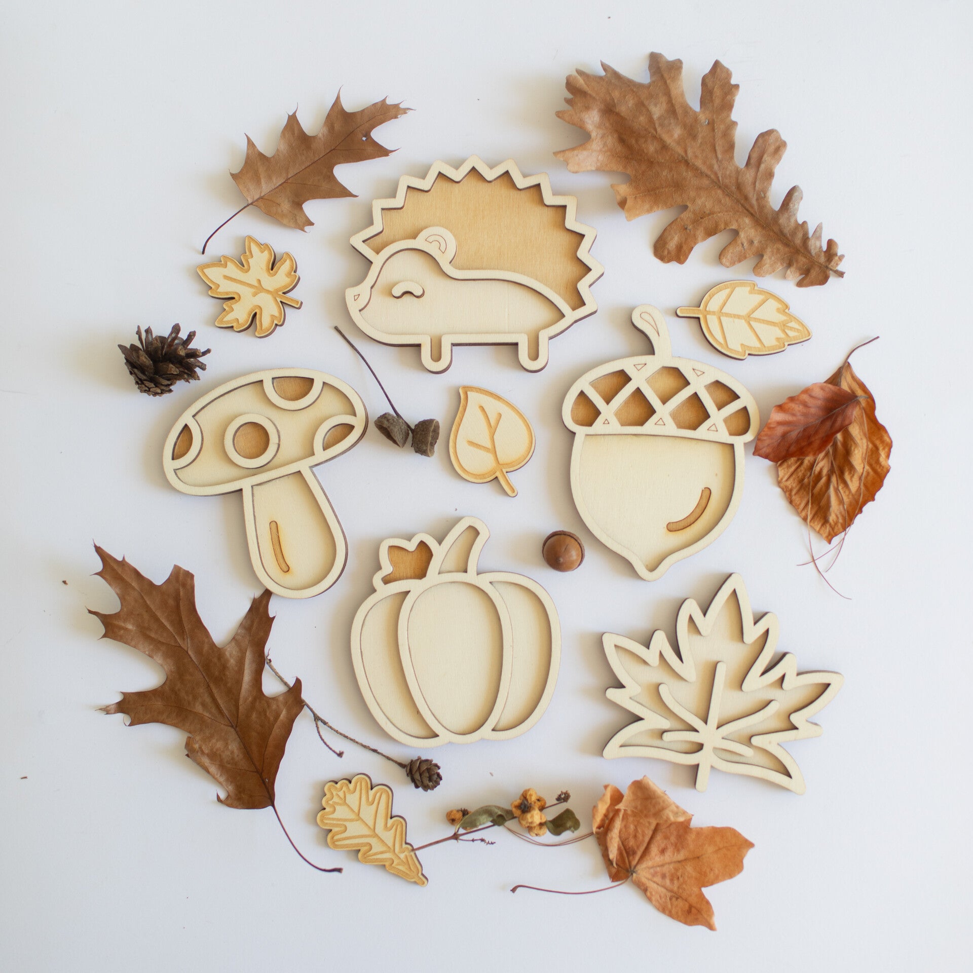 Houten speeltray  |  Miniset  |  De herfst