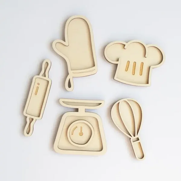 Houten speeltray  |  Miniset  |  Keukentools