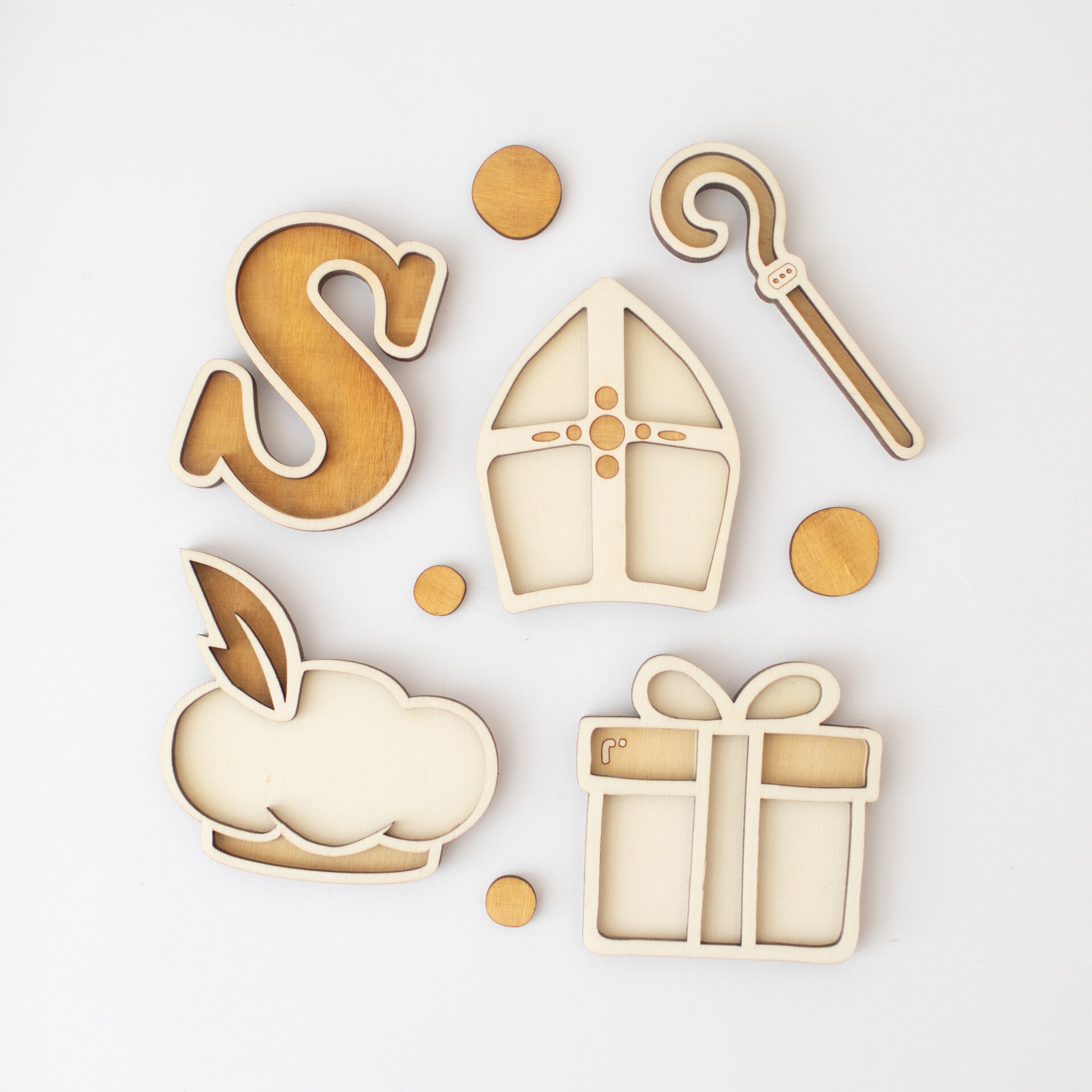 Houten speeltray  |  Miniset  |  Sinterklaas