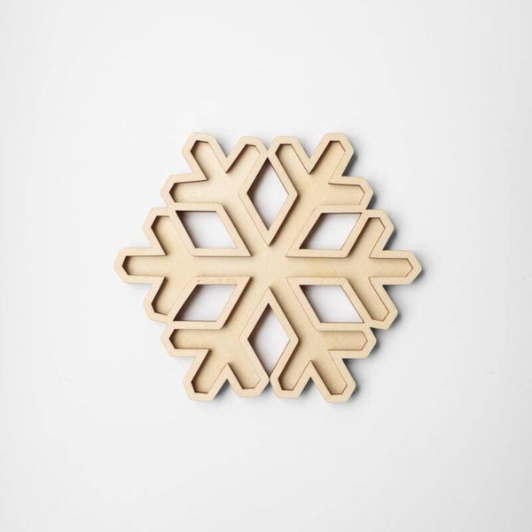 Houten speeltray  |  Sneeuwvlok