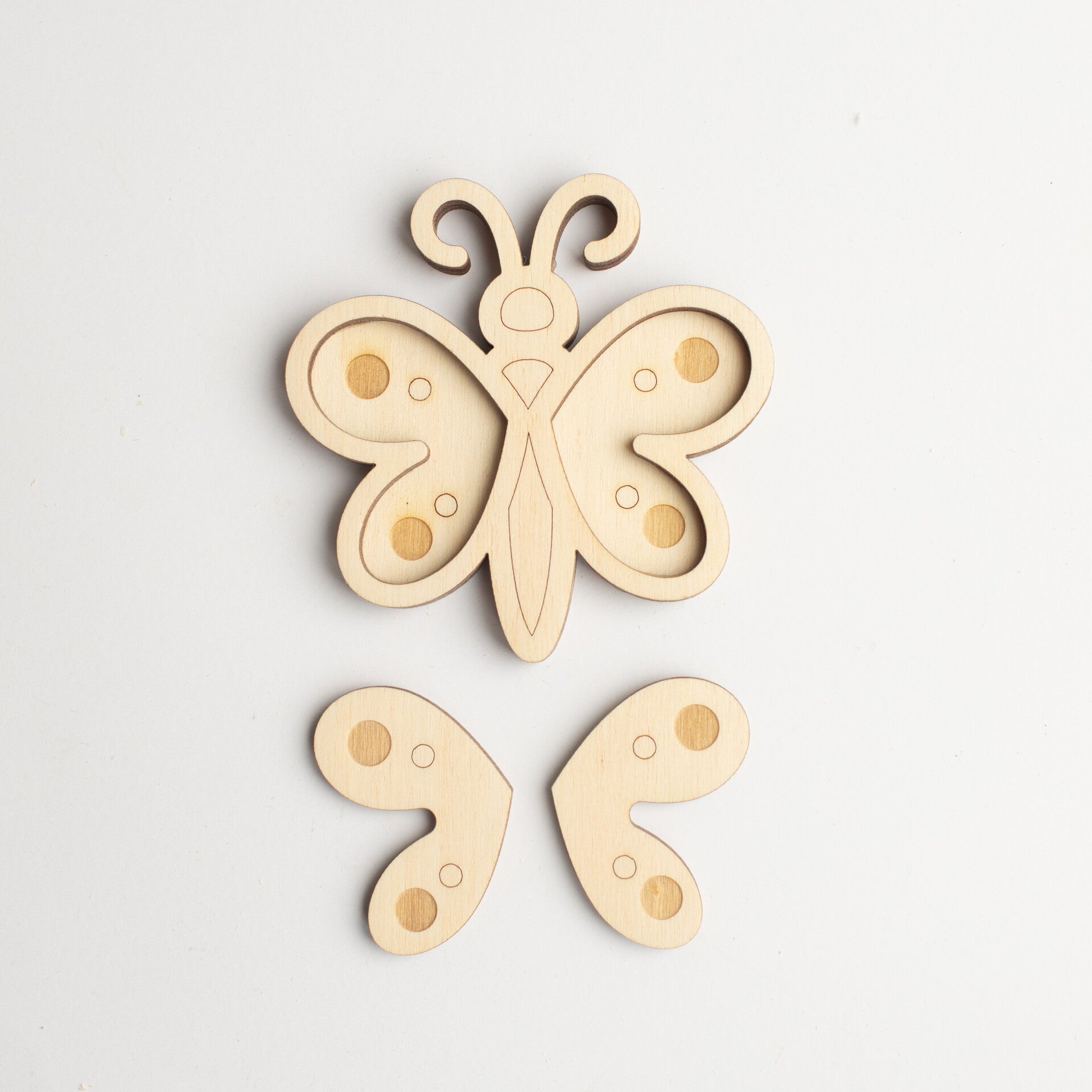 Houten speeltray  |  2 in 1  |  Vlinder