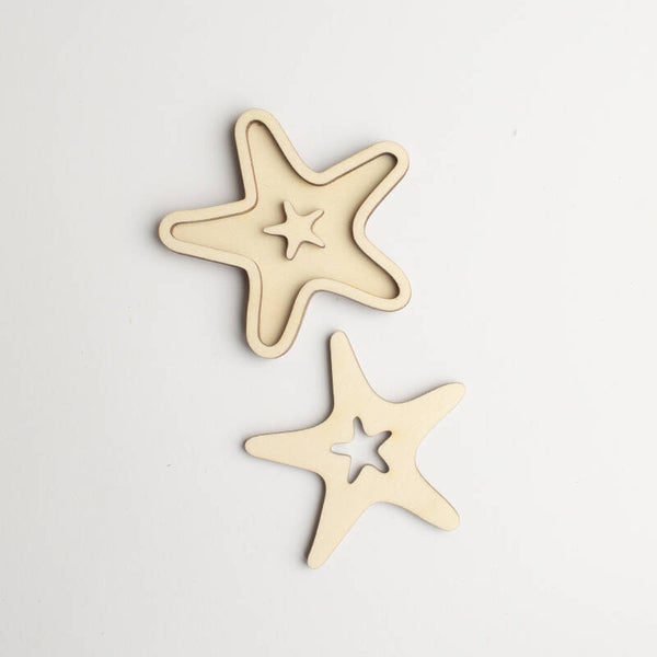Houten speeltray  |  2 in 1  |  Zeester