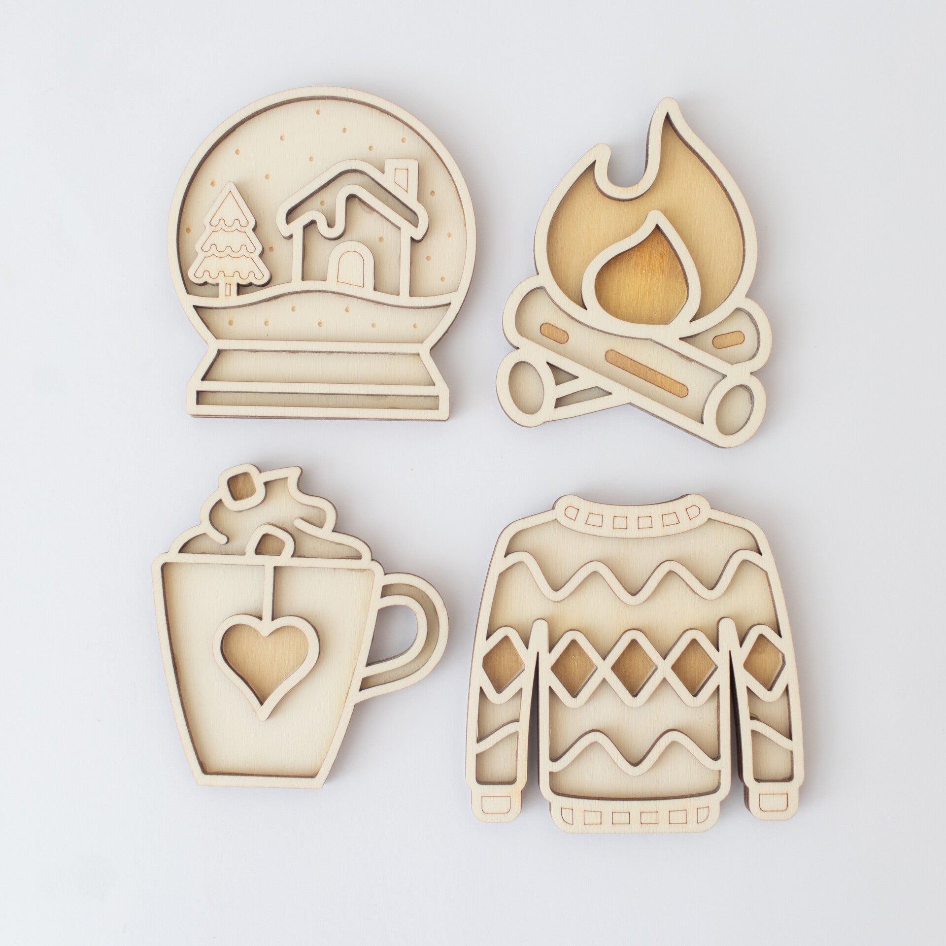 Houten speeltray  |  Miniset  |  Cozy winter
