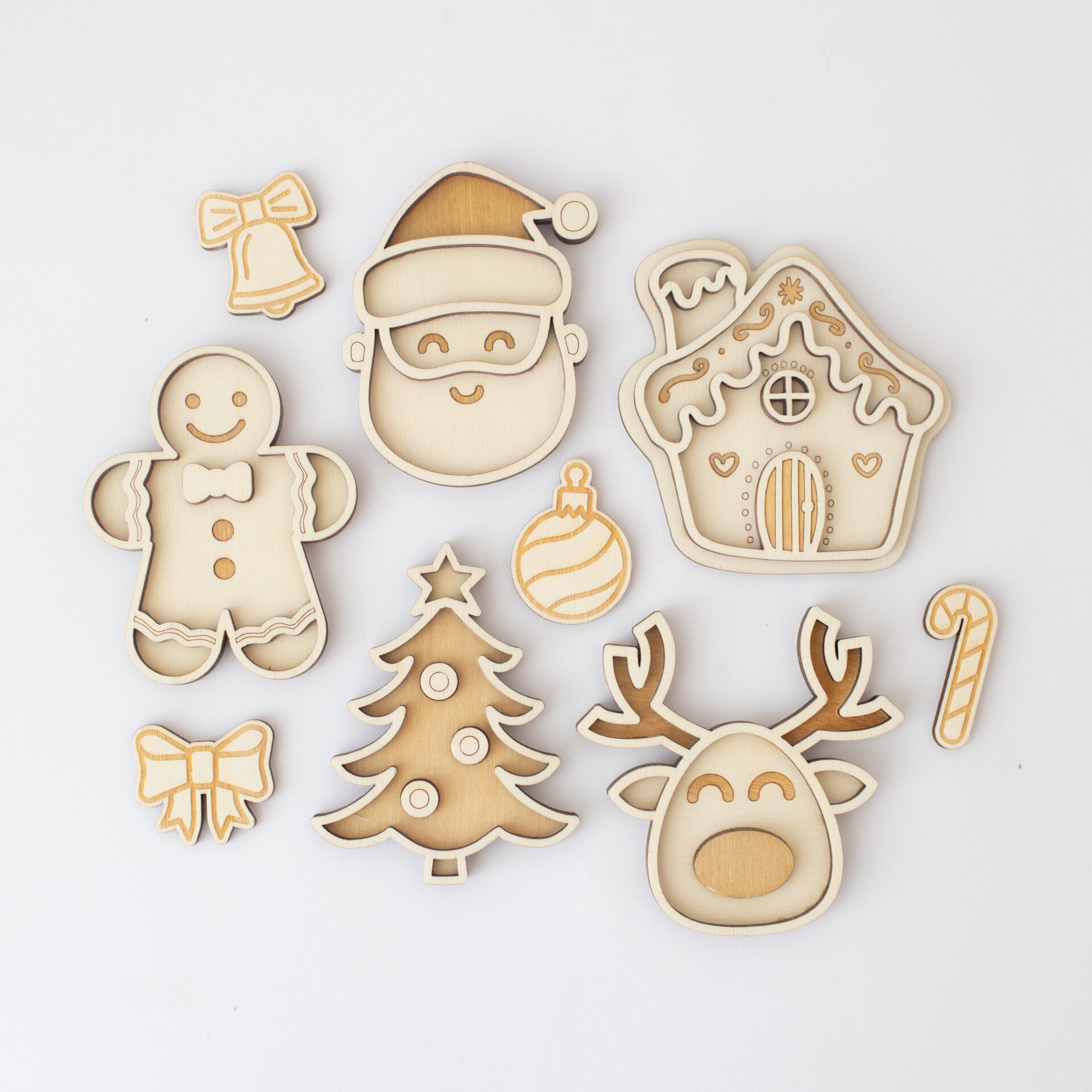 Houten speeltray  |  Miniset  |  Kerst met extra figuren