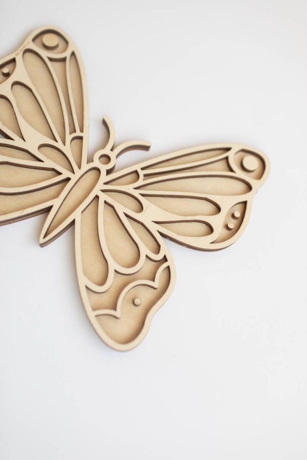 Houten speeltray  |  Vlinder