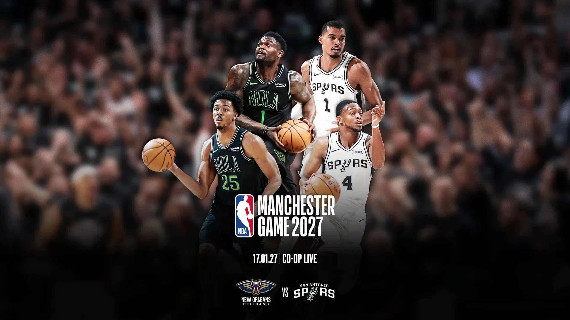 NBA: REGULAR SEASON GAME New Orleans Pelicans vs San Antonio Spurs 17th January 2027 CO-OP LIVE OFFSITE PARKING AT COOP COMMUNITY PARKING