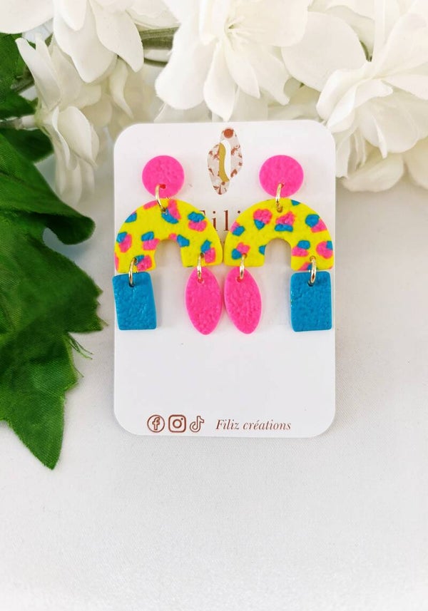 Bonheur  _ Arche jaune _ Boucles d'oreilles