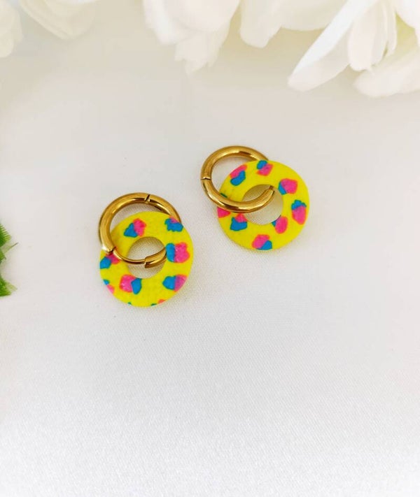 Bonheur _ Donuts  _ Boucles d'oreilles _ Huggies