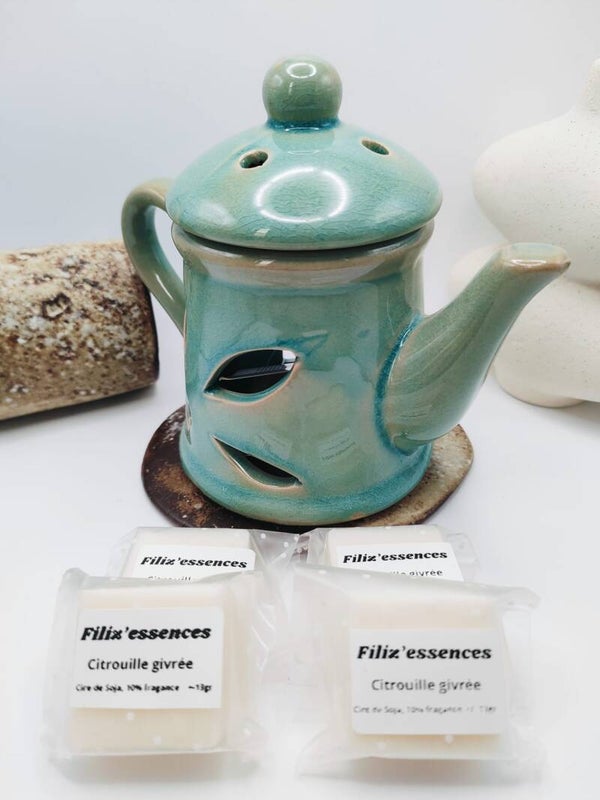 coffret charme théière vert