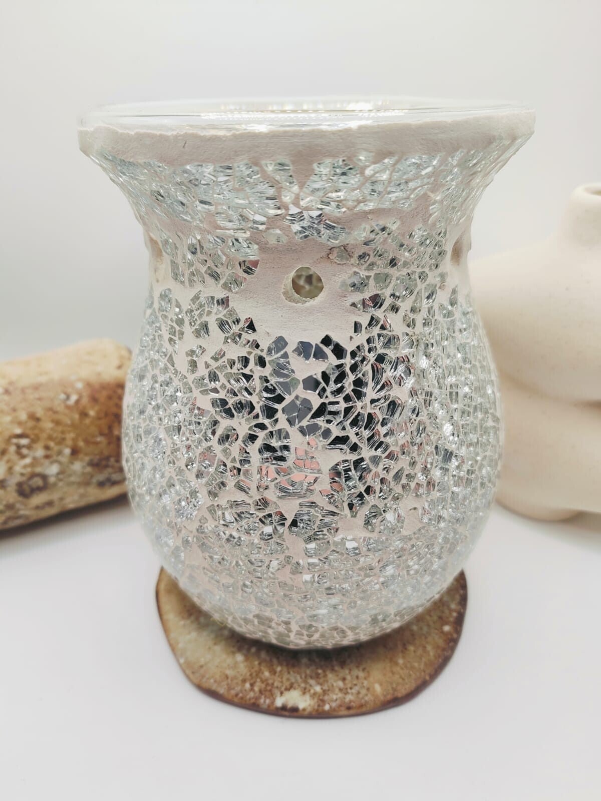 Brûleur mosaïque argenté