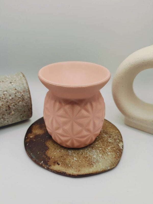 Brûleur vase rose