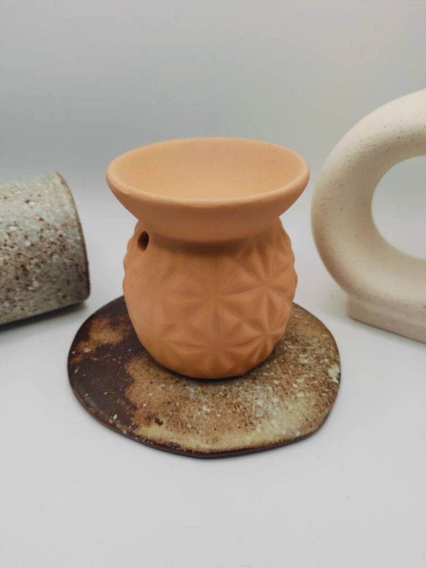 Brûleur vase écru