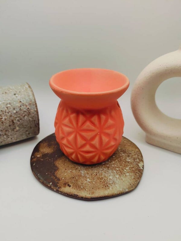 Brûleur vase orange