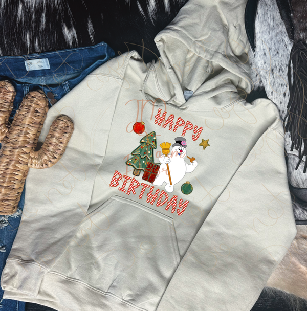 Frosty the Snowman Happy Birthday Hoodie