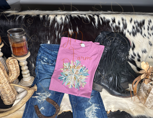 Hand Painted Snowflake Shirt