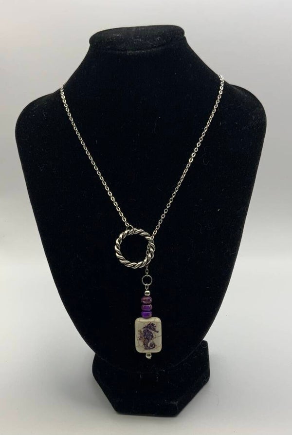 Seahorse Lariat Necklace (24”)