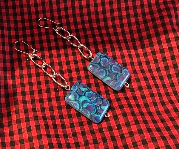 Peacock Earrings (surgical stainless steel)