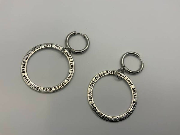 Inspirational Hoop Earrings (surgical stainless steel)