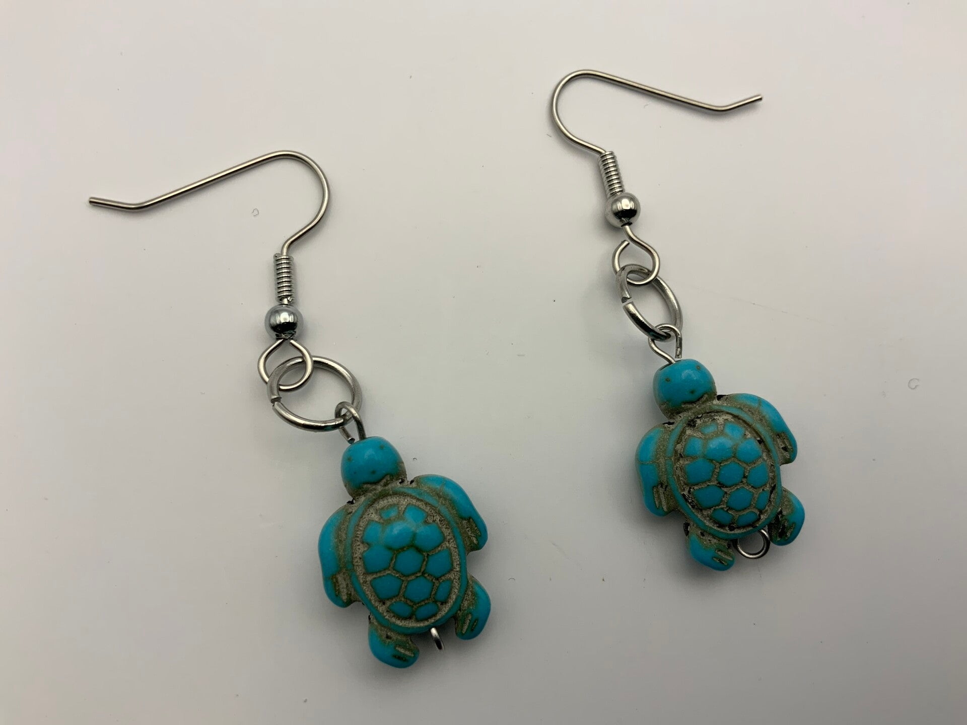 Blue Turtle Earrings (surgical stainless steel)