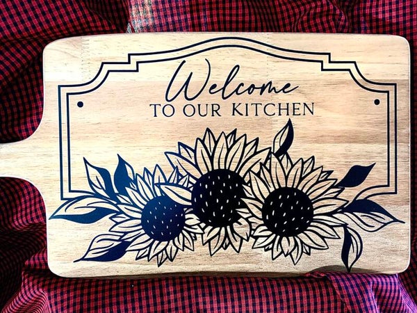 Decorative Sunflower Chopping Board