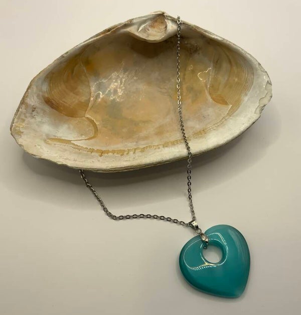 Summer Seas Heart Necklace (18”)