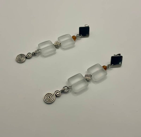 Sand Dollar Earrings (a surgical stainless steel)