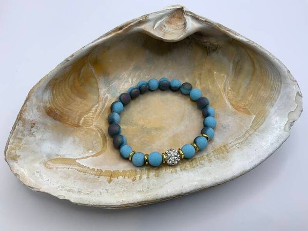 Blue with Bling Bracelet (size 6 1/2” wrist)
