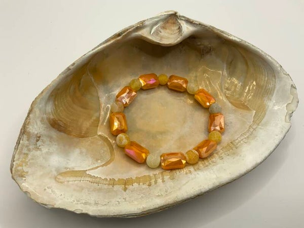 Tangerine Bracelet (size 7 wrist)