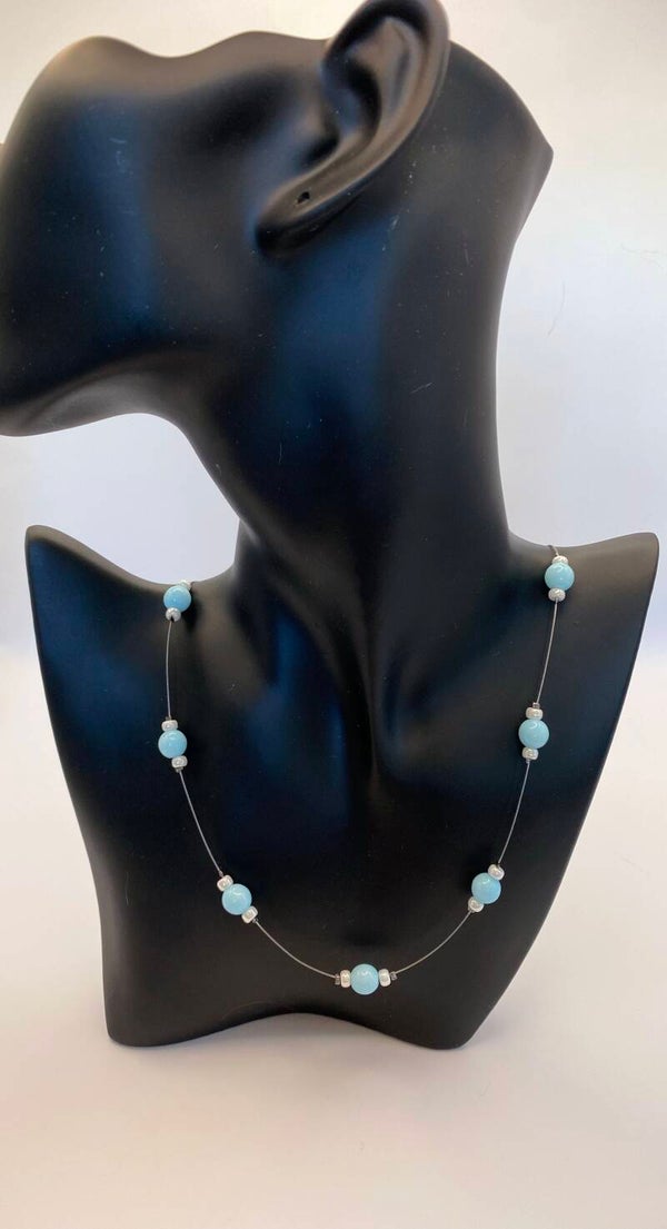 Skies Are Blue Necklace (23”)
