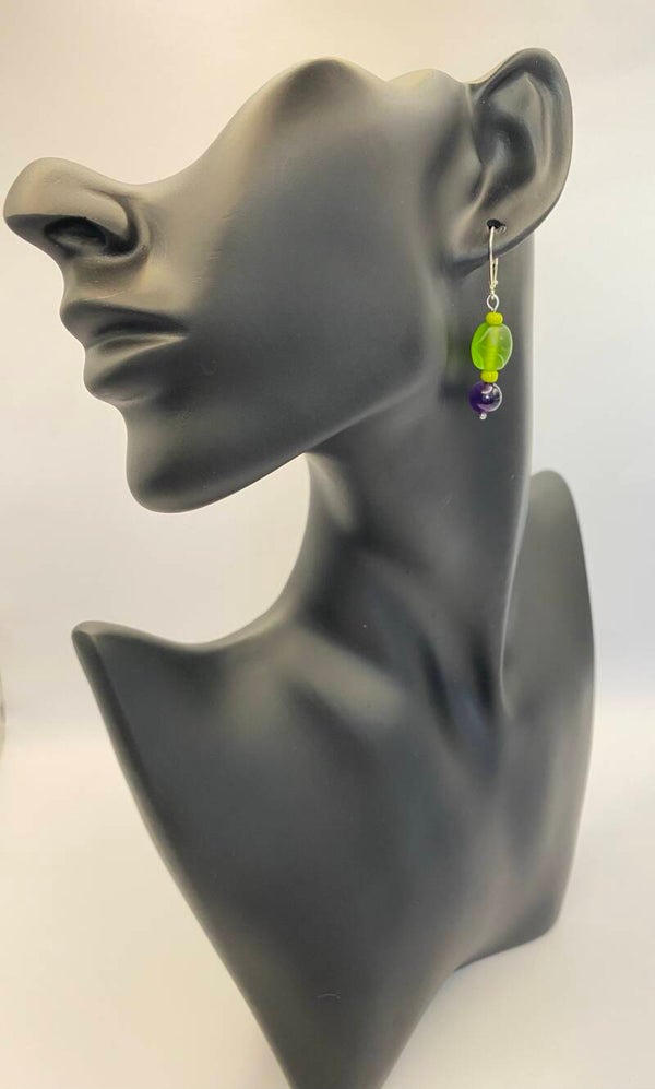 Mardi-Gras Earrings (Sterling Silver)