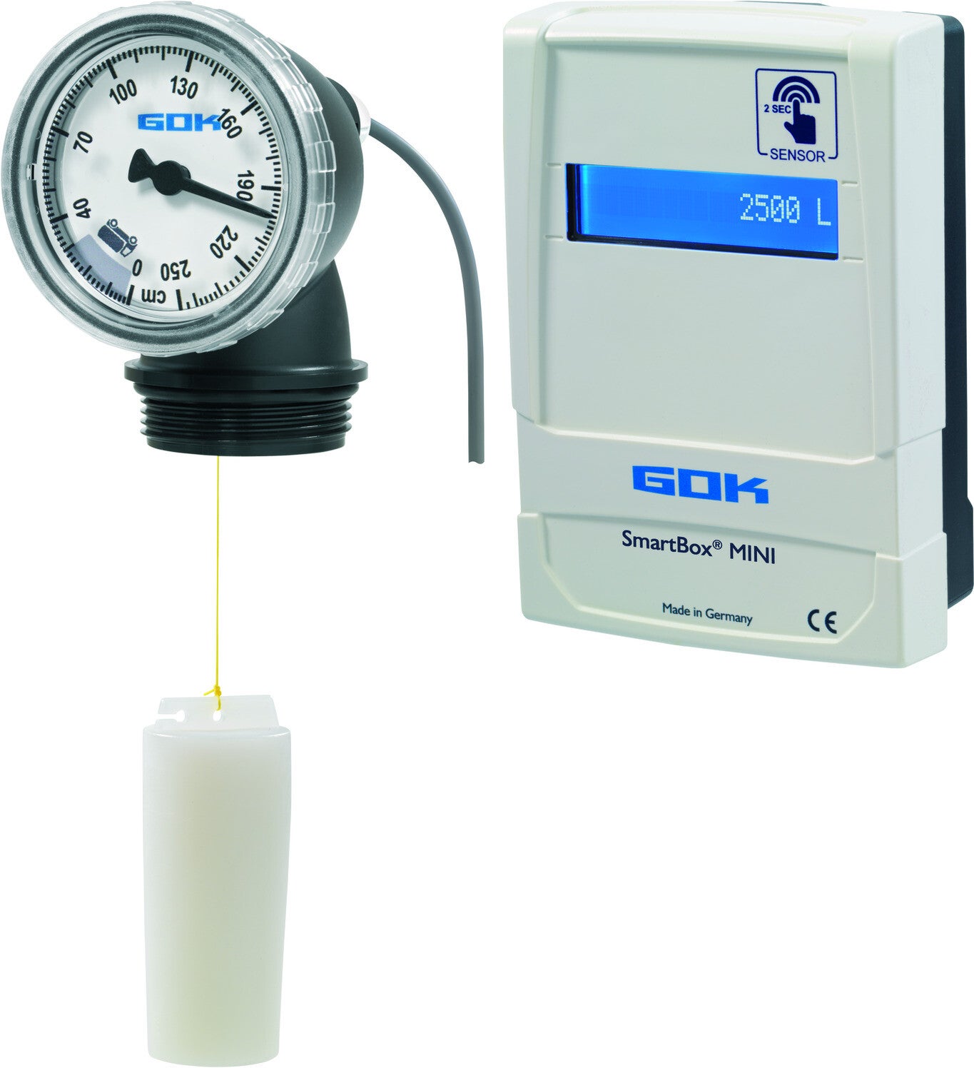 GOK Elektronische Tankinhaltsfernanzeige SmartBox mini 0-250cm 10m Kab.Batt.betr.