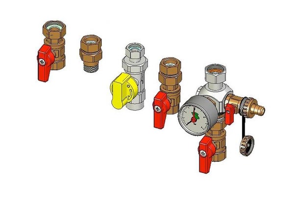Anschlusssatz Combikessel fuer Calenta Ace Combi 28c