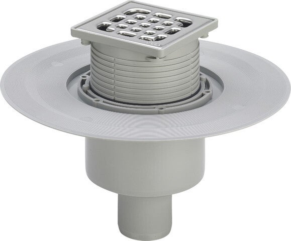 Badablauf Viega Advantix DN 50 4926 Ablauf senkrecht m.Aufsatz 100x100mm