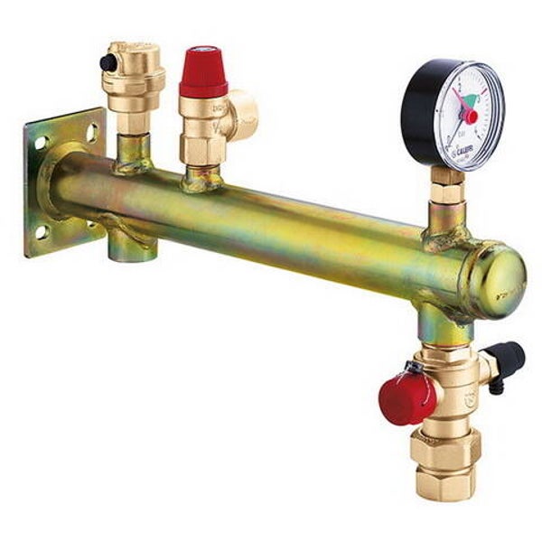 Gefäßanschlußgruppe messing 3/4 mit Kappenventil