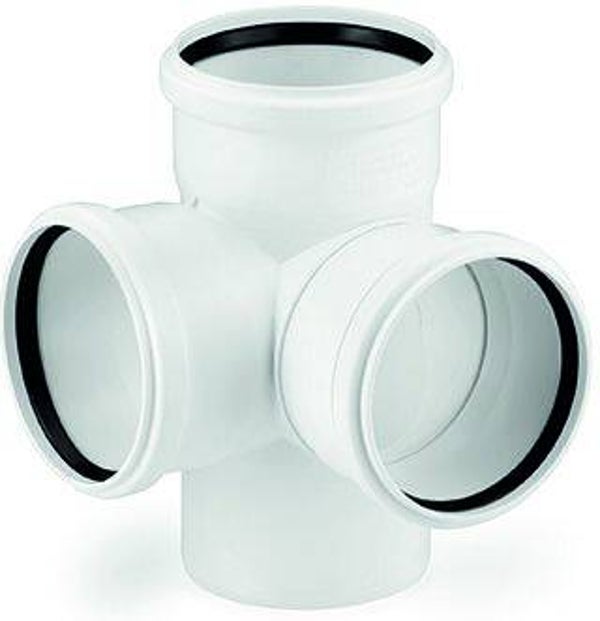 PP-MD Doppeleckabzweig DN 90 87 Grad