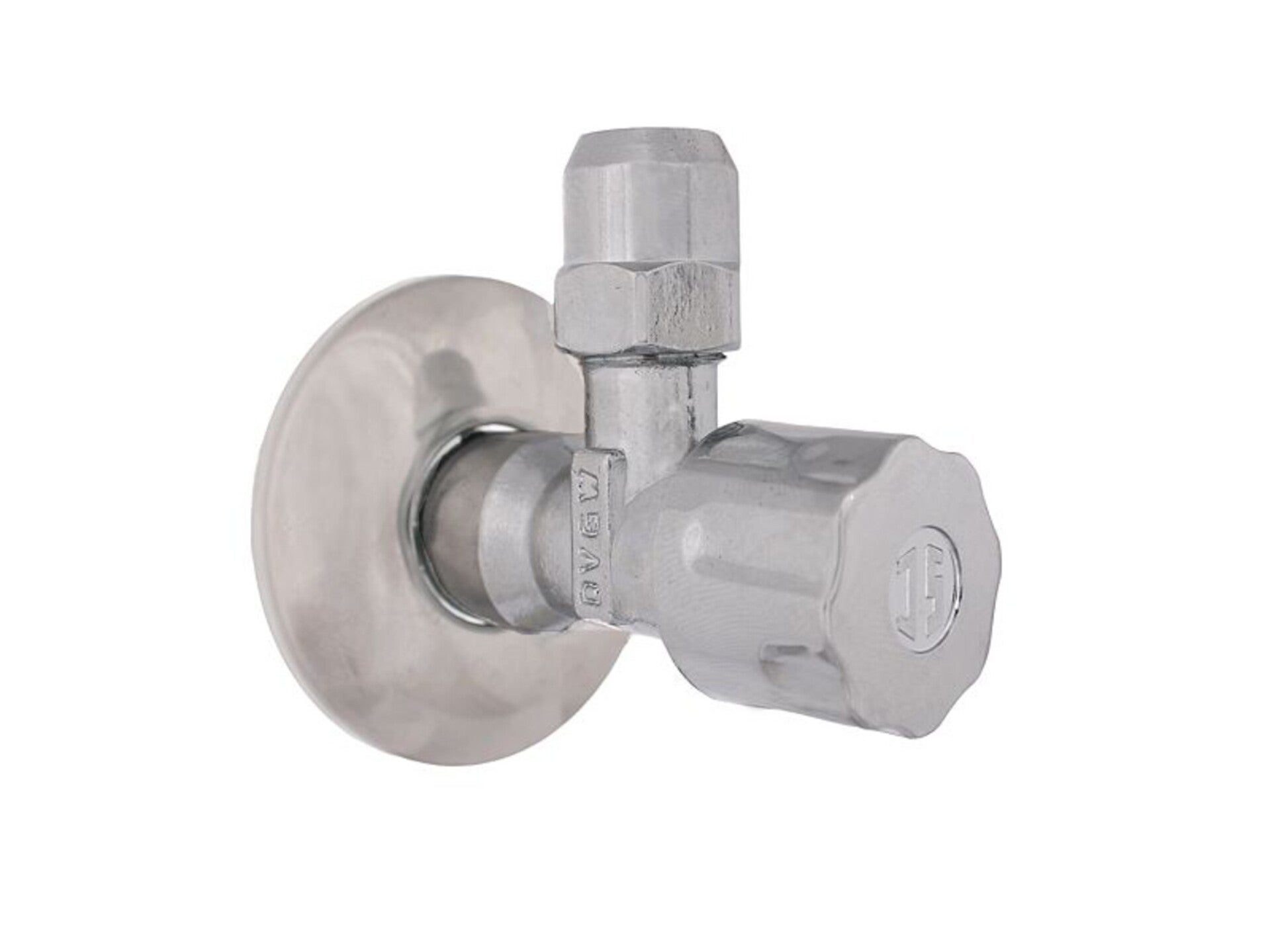 Eckventil TRINNITY 1/2" m. Schubrosette und Längenausgleich verchromt