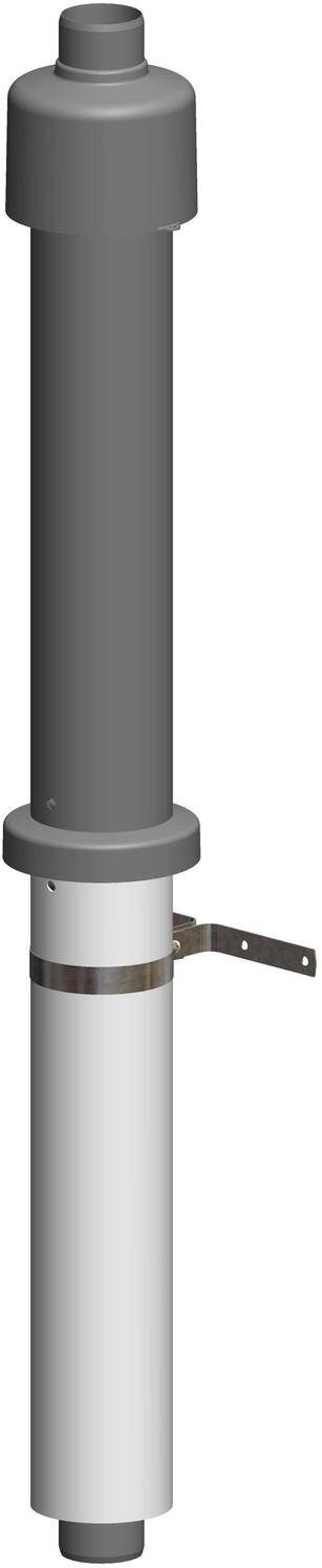 COSMO Dachdurchführung DN 80/125 schwarz konzentrisch, L=1050mm