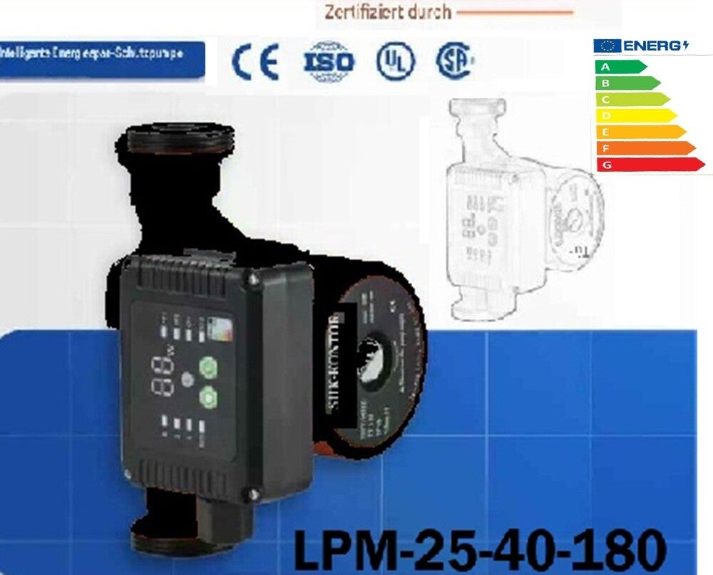 SHK-KONTOR - Hocheffizienz-Heizungspumpe Typ: LPM 25-4-180 mit Displayanzeige