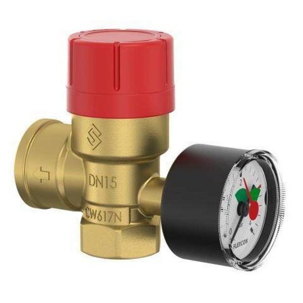 Membran-Sicherheitsventil 1/2" x 3/4" 2.5 bar m.Manometer diverse