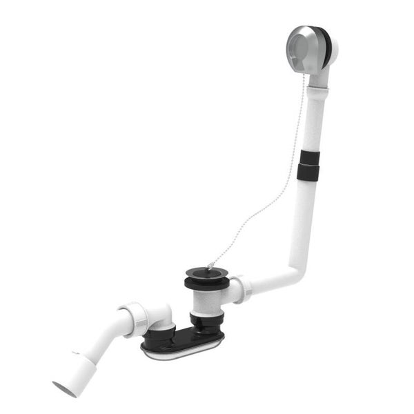 Ab-u.Überlaufgarnitur 1 1/2"x40/50mm m.Magnetstopfen Abgang 45Grad TRINNITY