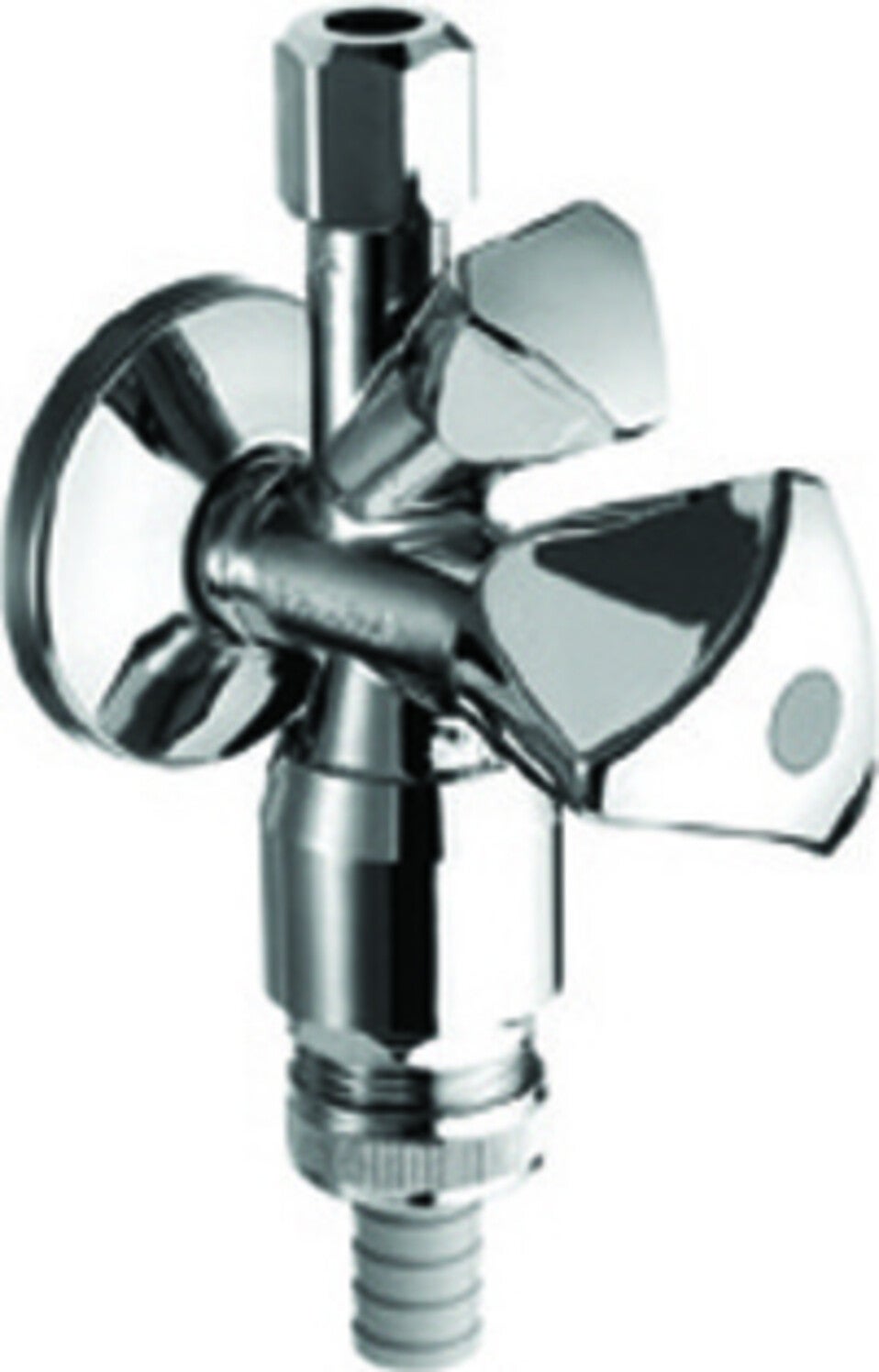 Kombi-Eckventil TRINNITY 1/2" verchromt m.RV u.Rohrbelüfter u.Rosette