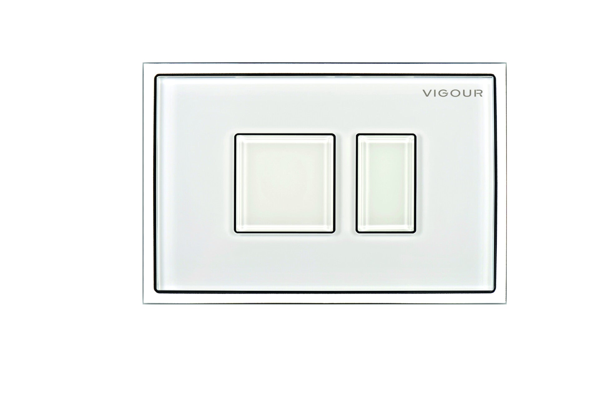 Betätigungsplatte V5 AI Glas weiss f.2-Mengen-Spülung VIGOUR