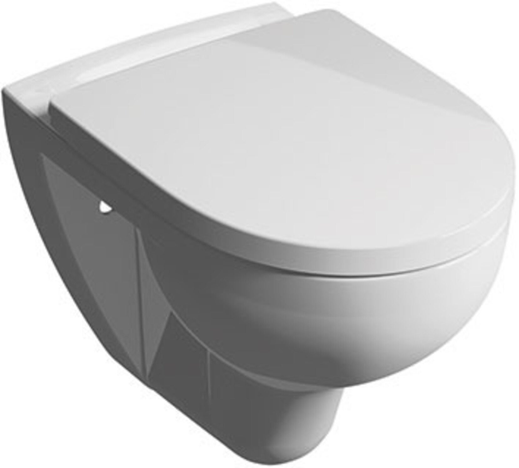 Wand-Tiefspül-WC clivia V2 plus +5cm ohne Spülrand 54 cm weiss VIGOUR