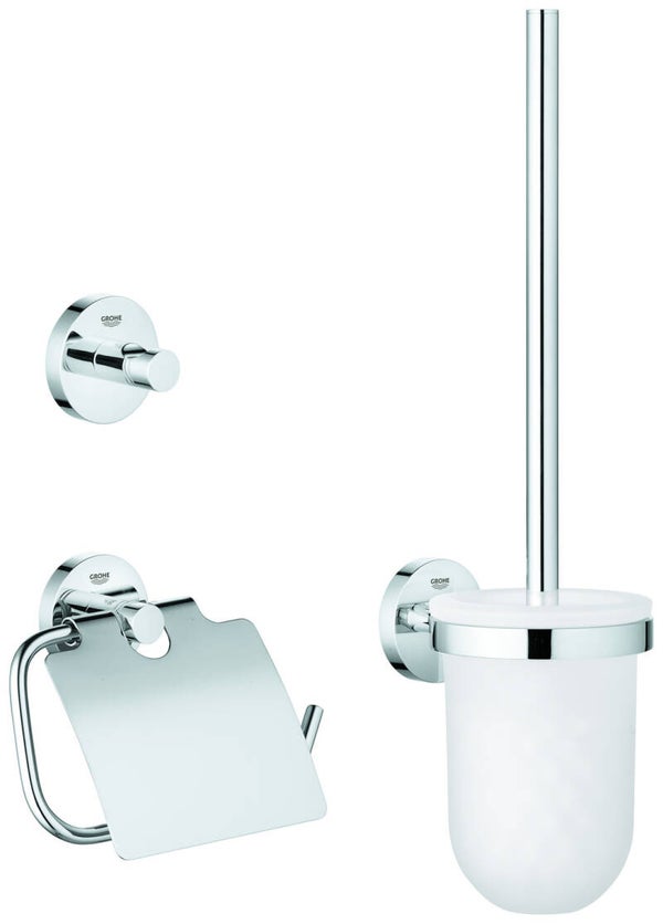 WC-Set 3in1 Essentials verchromt Grohe WC-Bürst.gar.,Pap.halt,Badem.haken