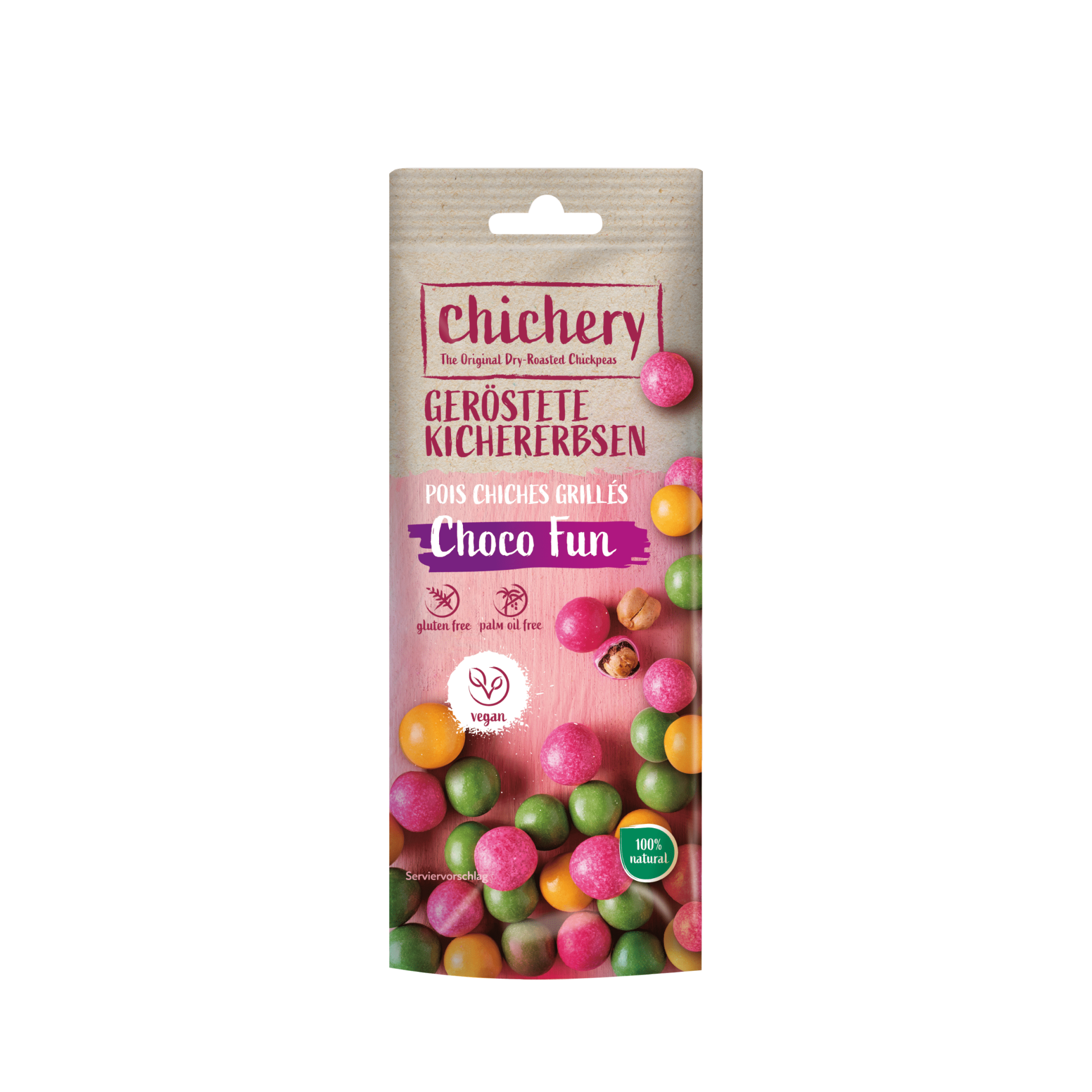 Chichery – Mini Geröstete Kichererbsen Choco Fun – 35g