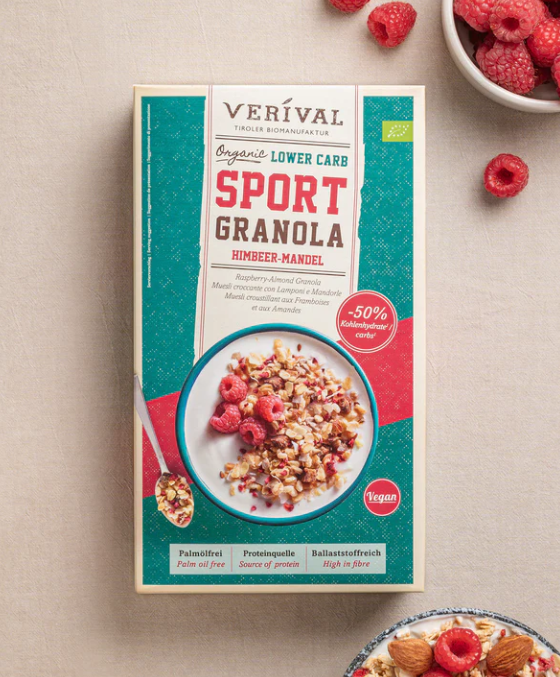 Bio Protein Lower Carb Granola Himbeer-Mandel 400g